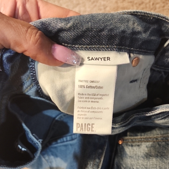 PAIGE Blue Straight Leg Jeans Classic Style - Picture 3 of 8